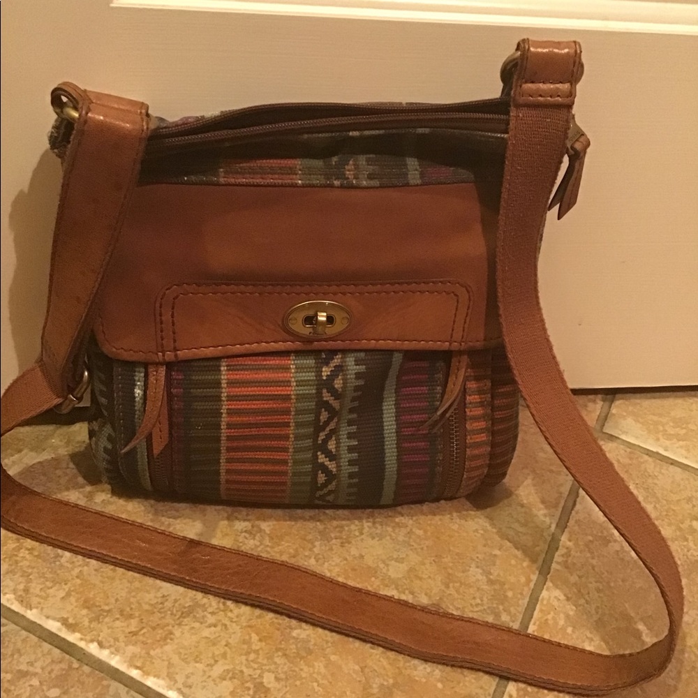 Aztec Fossil Crossbody Purse